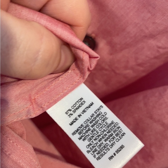 Express Men (1MX) modern fit salmon dress button down shirt XXL 18-18.5 - Picture 4 of 5